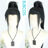 [Styled Wig]Lv Dongbin Cosplay Wig Anime Long Black High Ponytail Hair Antique Style Versatile Full Lace Wig Halloween Party