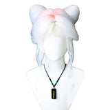 [Styled Wig]Eternal Tribulation, Unfinished Jade, Linglong Warm Cat Head,Lace Front Wig Spray Color COS Shaped Wig