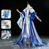 Anastasya Feodorovna Snezhnaya Cosplay Costume Game Genshin Impact Women White And Blue Full Set Anime Costume Size XS-3XL