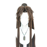 [Styled Wig]Brown Xie Lianchu Wanning Corn Beard Hairy Girl Patch COS Style Wig Set