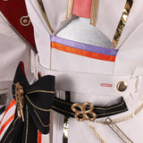 ‌Chisa‌ Cosplay Costume Game ‌Wuthering Waves White And Red Dress Outfit Carnival Halloween Anime Game Role Play Uniform M-3XL‌