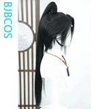 [Styled Wig]Sage‌ Cosplay Lace Front Wig Game VALORANT Anime Man Women Long Black Straight High Bun Hair Halloween Party Wig