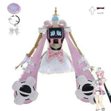 【In Stock】Chiz Cosplay Costume Game Neverness To Everness Women Pink And White Dress Prop Uniform Role Play Costumes Size XS-2XL