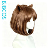[Styled Wig]Kit Bodega Cosplay Wig Anime Women Brown 35cm Short Hair Kit For Cosplay Heat Resistant Hair Halloween Party Wig