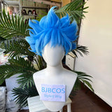 [Styled Wig]Twisted Wig Wonderland Ortho Cosplay Men Short Blue Wig Halloween Cosplay Anime Cosplay Synthetic Wigs for Costume