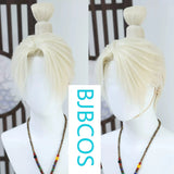 [Styled Wig]WHERE WINDS MEET Dongque Gongzi White Gold Lace Front Wig COS Hairy Girl Style Wig Set