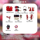 Sparkle Game Cosplay Costumes Honkai: Star Rail  Full Set【S-3XL】 Mask Women Role Play Outfit Halloween Red Carnival Dress