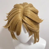 [Styled] Zelda: Breath of the Wild Link Cosplay Wig Short Golden Ponytail Heat Resistant Hair Cosplay Costume Wig + Free Wig Cap