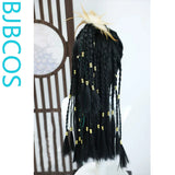 [Styled Wig]WHERE WINDS MEET Jiuliu Men (including bell) imitation hand hook COS hairy girl shaped wig cover