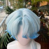 [Styled Wig]Mikhail Char Legwork Costumes Wig Game Honkai Star Rail HSR Man Light Blue Long 70CM Hair Anime Halloween Party