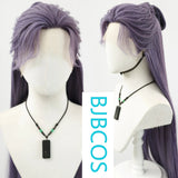 [Styled Wig]Lace Front Wig Ancient style Hanfu male NPC dark purple creative costume wig design