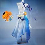 【In Stock】Robin Summeretto Cosplay Costume Game Honkai Star Rail HSR Women Blue White Beach Outfit Halloween Carnival Con Party