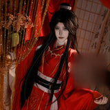 Heaven Official's Blessing Red wedding dress, sorry cosplay, rolling pearl curtain animation, sorry ancient costume