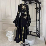 Original Set OC Private Cos/New Chinese Exotic Black Gold Ancient Style Hanfu Halloween Uniform Carnival Party Play Role Clothes