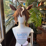 [Styled Wig]Uma Shinko Windy Cosplay Wig Game Pretty Derby Women Short Brown Hair For Halloween Heat Resistant Synthetic Wigs