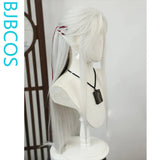 [Styled Wig]WHERE WINDS MEET Silver White Three Heavens Three Pointed Lace Front Wig COS Hairy Girl Style Wig Set