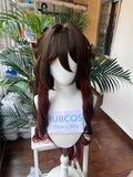 [Styled Wig]Honkai Star Rail Nihility Fugue SP Tingyun Cosplay Wig Long Brown Hair Halloween Carnival Party