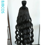 [Styled Wig]Li Yu Cosplay Full Lace Wig Game Anime Long Black Curly High Bun Hair Versatile Wig Set Halloween Carnival Party Wig
