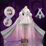 Columbina Game Cosplay Costume Genshin Impact 【XXS-2XL】Fes Cosplay Women Costume Halloween White Princess Dress Plus Size