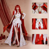 Himeko Game Cosplay Costume Honkai Star Rail 【XS-3XL】 Carnival White And Red Halloween Anime Game Role Play Uniform Dress