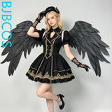 Versatile Electric Big Wings Cosplay Game Anime Angel Black White Wings Costume Prop Halloween Christmas Decoration Party Wings