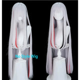 [Styled Wig]Nihilux Cosplay Wig Game Honkai: Star Rail HSR Women White Mixed Red And Black Long 98CM Hair For Halloween Party