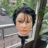 [Styled Wig]‌Sasaki‌ Cosplay Wig Smoking Behind The Supermarket With Cosplay Black Short Hair Halloween Party Play Role