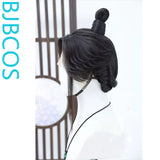 [Styled Wig]Ancient costume hair tie Hanfu COS Taoist Lace Front Wig three pointed lace hair cover