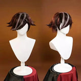 [Styled Wig]Espresso Cookie‌ Cosplay Wig Game Cookie Run Kingdomm Women Brown Short ‌Flipped Bob‌ Hair Roleplay Halloween Party
