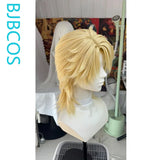 [Styled Wig]Varka Cosplay Wig Game Genshin Impact Cosplay Light Yellow 35CM Short Hair Heat Resistant Synthetic Halloween Wig