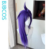 [Styled Wig]Morganaa Cosplay Wig Game Anime For Women Purple Long Hair Heat Resistant Synthetic Halloween Party Wigs