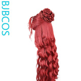 [Styled Wig]‌Naraka: Bladepoint‌ Red Peach Emperor's Lace Front Wig COS hairy girl style wig set