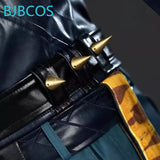 Game Zenless Zone Zero Cosplay Lighter Cosplay Full Suit Pu Leather Coat Lighter Black Suit Men Hallowen Roleplay Suit