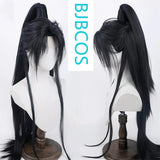 [Styled Wig]Beauty's pointed ancient style Hanfu round neck robe, young man's tall ponytail, cosplay wig