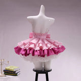 Mizi SUA Cosplay Costume Anime Alien Stage Women Cute Pink Big Bow Glitter Ruffle Dress Cute ZOMST Zombie Stage Cosplay S-2XL