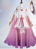 Columbina Cosplay Costume Genshin Impact Columbina Fes 【XS-3XL】White Cosplay  Women Costume Dress Plus Size Suit