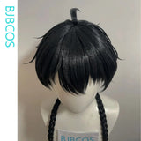 [Styled] Wuthering Waves Rover Cosplay Wig Male Black Short Hair 98CM Long Braid Main Character Resonator Halloween Party