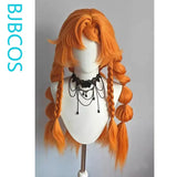 [Styled Wig]Sigrika Cosplay Wig Game Wuthering Waves Women Long Orange Style Hair Carnival Halloween Anime Game Role Play Wig