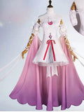 Columbina Cosplay Costume Genshin Impact Columbina Fes 【XS-3XL】White Cosplay  Women Costume Dress Plus Size Suit