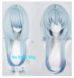 [Styled Wig]Wuthering Waves The Shorekeeper Cosplay Wig Blue Long Hair Heat Resistant Fiber Hair Halloween Party For Women Prop