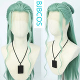 [Styled Wig]Universal Cosplay Full Lace Wig Long Light Green Hair Antique Qinglong Style Versatile NPC Wig Set Halloween Wig