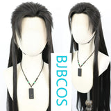 [Styled Wig]Antique style male front lace beauty pointed Lace Front Wig hairstyle wig headband ancient costume COS Han Li