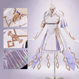 Mornye Cosplay Costume Game Wuthering Waves Concert Mornye White And Purple Dress Carnival Halloween Party Role Play S-3XL