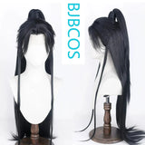 [Styled Wig]Beauty's pointed ancient style Hanfu round neck robe, young man's tall ponytail, cosplay wig