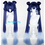 [Styled Wig]‌‌Iuno Cosplay Wig Game Wuthering Waves Woman Long 100CM Mixed Blue Hair Linkage Collaboration New Style Halloween