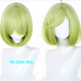 [Styled Wig]Coco Cosplay Wig Anime Witch Hat Atelier Women Light Green Short Hair 35CM Halloween Party For Girls Props Free Wig