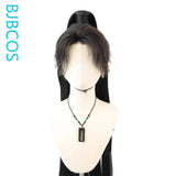 [Styled Wig]Antique style youth Hanfu men's front lace beauty pointed Lace Front Wig hairstyle wig headband ancient costume COS