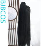 [Styled Wig]Hanfu Men's Ancient Costume Front Lace Lace Front Wigk Versatile COS Wig Headset, Divine Eagle Hero Couple, Yang Guo