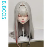 [Styled Wig]Nihilux Cosplay Wig Game Honkai: Star Rail HSR Women White Mixed Red And Black Long 98CM Hair For Halloween Party