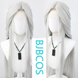 [Styled Wig]Fantasy City Sakura Sky Release Ma Tianyu Same Silver White Imitation Hand Hook Style COS Wig Set